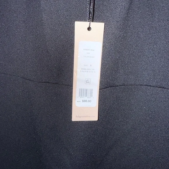 BCBGeneration Little Black Tie-Shoulder Mini Dress-NWT - Picture 6 of 7